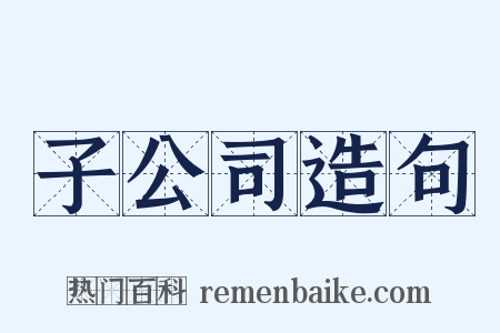 子公司造句是什么意思的图片